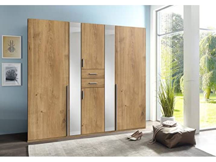 möbelando Kleiderschrank >VANEA< (BxHxT: 225x210x58 cm) in PLANKENEICHE NACHBILDUNG