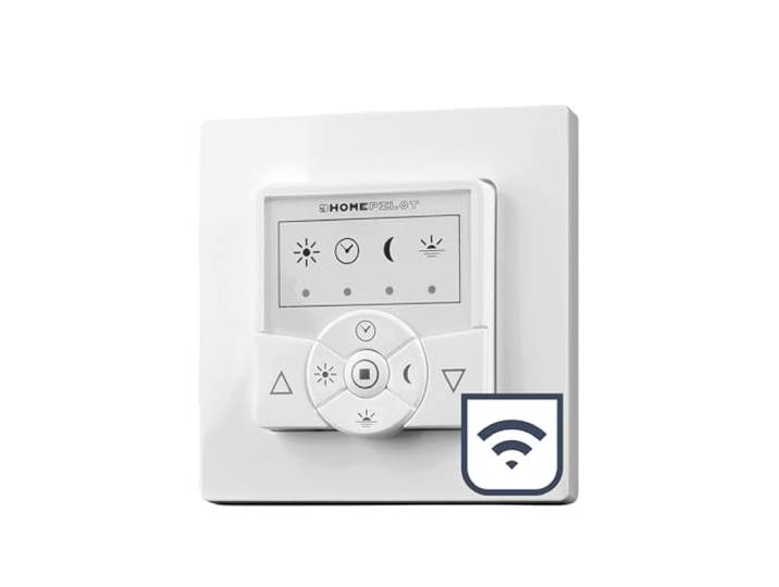 HOMEPILOT - Zeitschaltuhr classic smart Rolladenschaltuhr mit Funk, steuerbar per Fernbedienung oder Premium-smart-Variante Automatik, Smart-Home App & Alexa via Gateway 230 V Unterputz