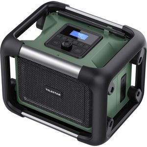 Telestar Baustellenradio TOP OR 20, 5700003, Akku 12-18V, DAB+, FM, AUX, mit USB Ladefunktion, Bluetooth