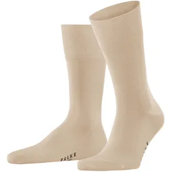 FALKE Herren Socken - Tiago, Strümpfe, Baumwolle, Logo, lang, einfarbig Beige (Silk) / 45-46