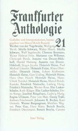 Marcel Reich-Ranicki - Frankfurter Anthologie. Gedichte und Interpretationen: Frankfurter Anthologie, Bd.21 - Preis vom 13.10.2026 19:28:25 h