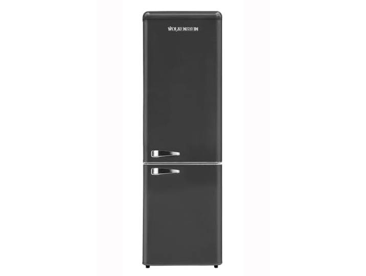 WOLKENSTEIN Kühl-Gefrier-Kombination KG250.4RT B Schwarz 249 Liter Nutzinhalt 4 Sterne 69 Liter Gefrierfach Nur 41 dB LED-Beleuchtung Externer Chromgriff Silber Applikationen Freistehend