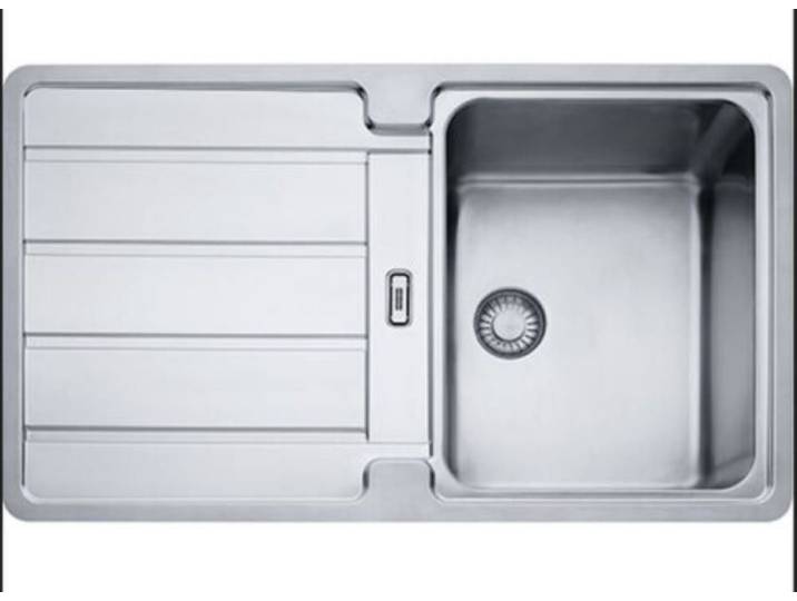 FRANKE Einbauspüle Hydros HDX 214 Einbauspüle Edelstahl 127.0378.717, Im Lieferumfang enthalten: Ablauffernbedienung, Edelstahl glatt