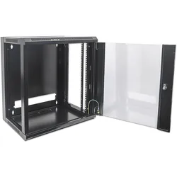 Intellinet 19" Wandverteiler (9 HE, 19 Zoll Rack), Serverschrank, Schwarz