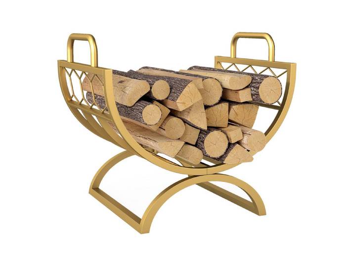 FELIXLEO Kaminholzregal Kaminholzregal Gold, (1-St)