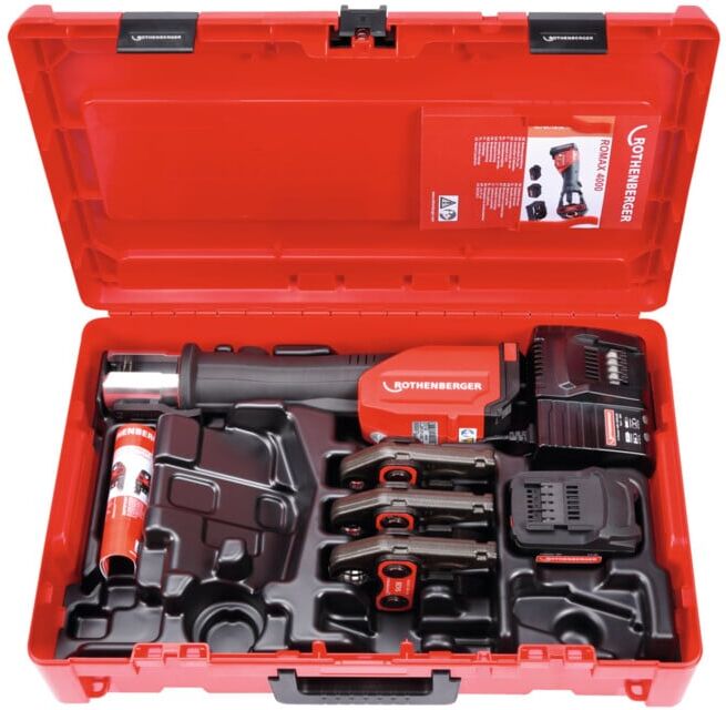 Sertisseuse Rothenberger ROMAX 4000 avec jeu de mâchoires SV15-22-28 mm, 1x4 Ah, UE (1000001924)