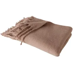 BOLTZE Kuscheldecke Scondi 170 x 130 cm Holz, Textil, Natur Grau Taupe