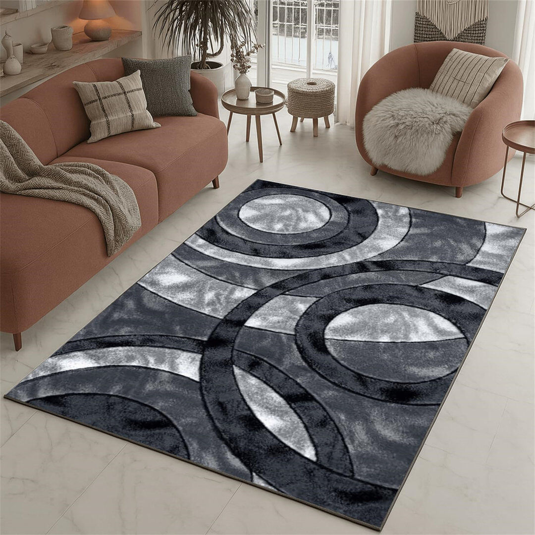 Corrigan Studio Rectangle 200 cm x 290 cm Area Rug Grey 200cm W X 290cm L