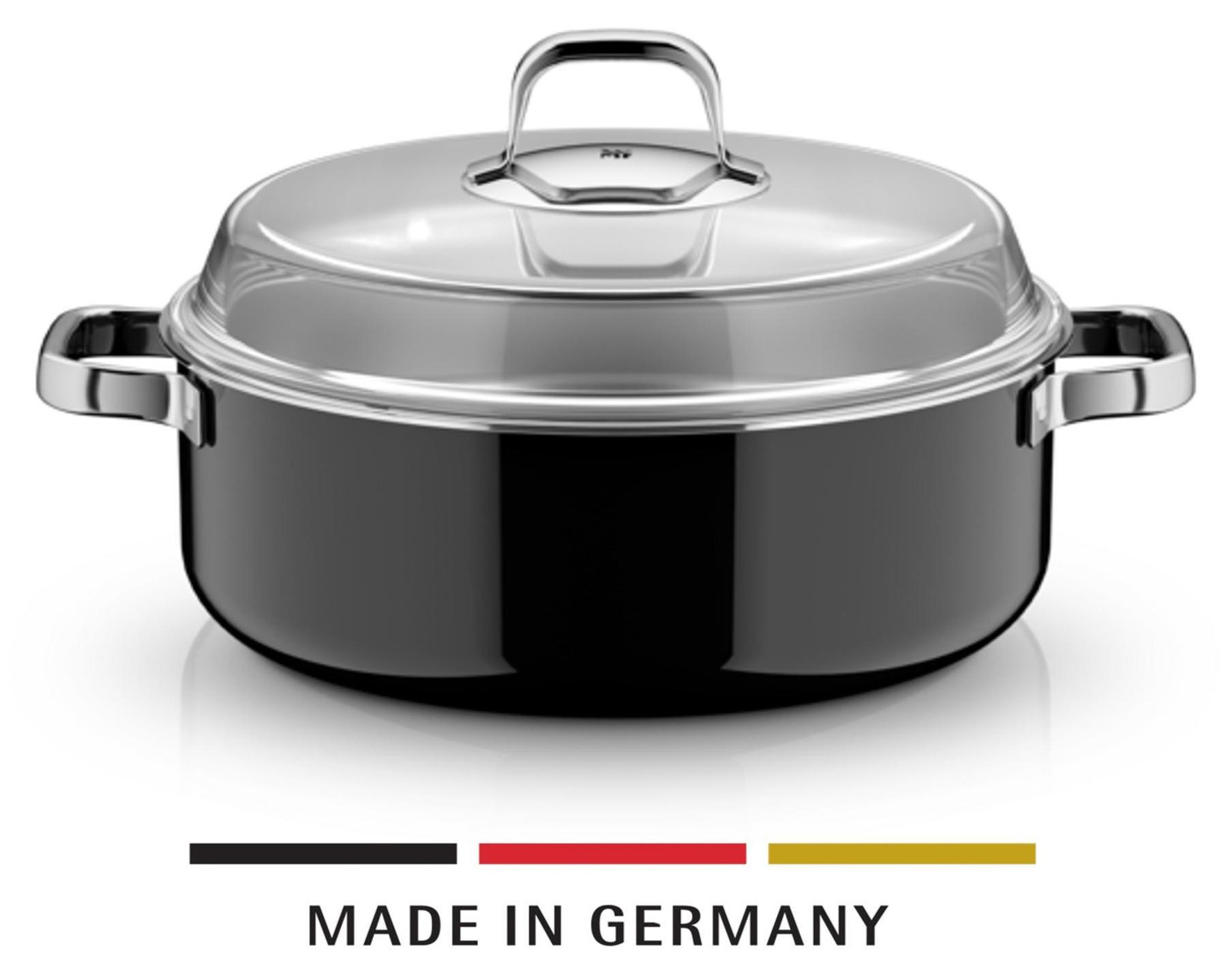 WMF FT Mineral Pro braadpan met deksel, Fusiontec Mineral, 28 cm, zwart