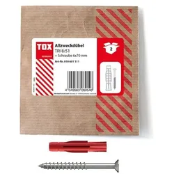TOX Dübel- und Schrauben-Sortiment »TRI 8/51« 2 Stück grau