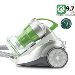 H.Koenig AXO940 beutelloser Staubsauger / 2 Liter / HEPA Filter/Leise /Bekämpfung von Milben/Einfache /Gesunde Umgebung/Weiß/Grün