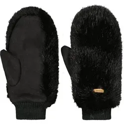 BARTS Damen Handschuhe Fur Mitts, Größe S/M in Schwarz Schwarz