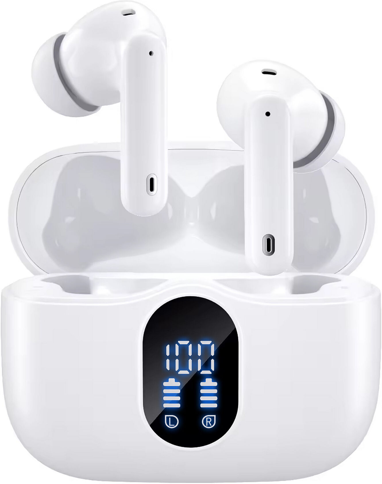 Siltcon® Bluetooth-Ohrhörer – ANC, ENC und Bluetooth 5.3 – Weiß