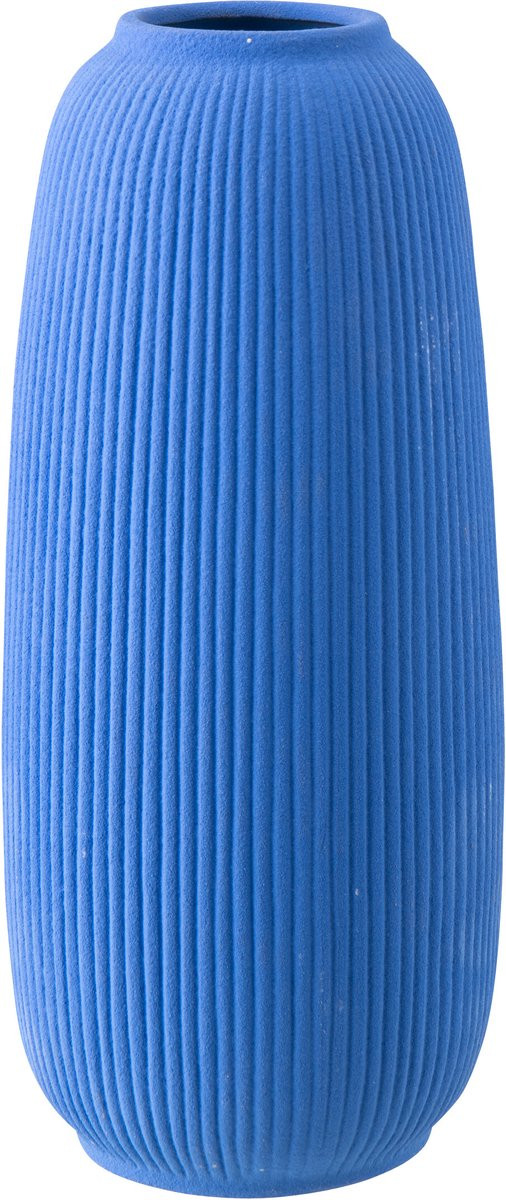 J-Line vaas Ruby Stippen in blauw steengoed, large