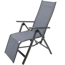 OUTFLEXX Relaxsessel, anthrazit/grau, Alu/Textilene, 67x71x110cm