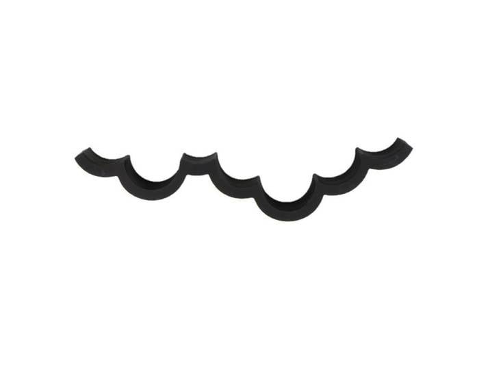 Toilinux - Etagère nuage pour WC en bois - Noir