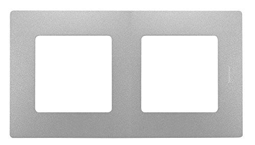Legrand afdekplaat dubbel groen/zilver aluminium