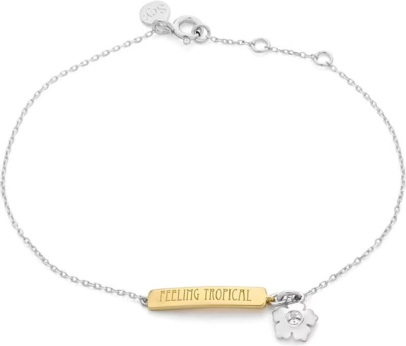 Pulsera Secrecy B3750cdaww900 Con Barra Super Trust Y Charm Corazón 17-20cm Mujer