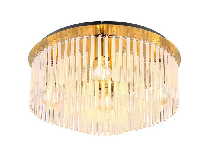 Collett's Monde Deckenleuchte, Schwarz, Goldfarben, Metall, Glas, 25 cm, Lampen & Leuchten, Innenbeleuchtung, Deckenleuchten, Deckenleuchten