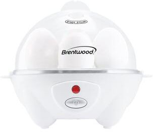 Brentwood Electric 7 Egg Cooker with Auto Shut Off in White