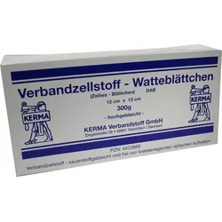 Verbandzellstoff Watteblättchen Hochgebl.12x13cm 300 G