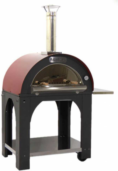 AgriEuro TOP-LINE Four à pizza à bois d'extérieur Cibus Red - 4 pizzas