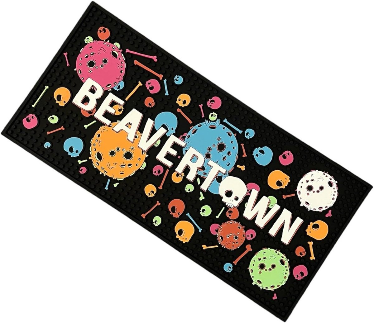 Rubber Bar Runner Barmat Bier Zwart 50 x 24 cm