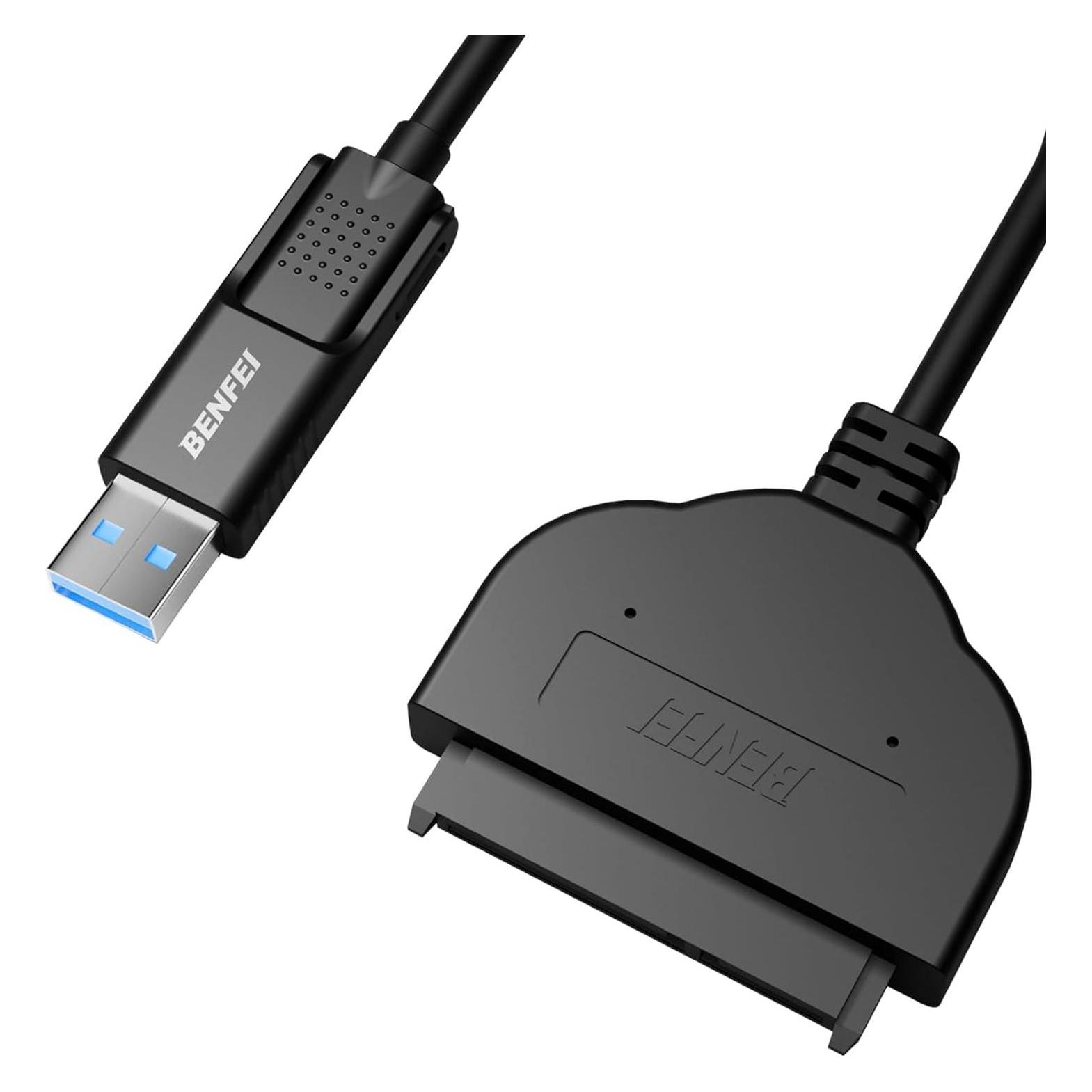 Benfei cable USB-C USB-A 3.0 to SATA III for 2.5 HDD SSD black (70104230)