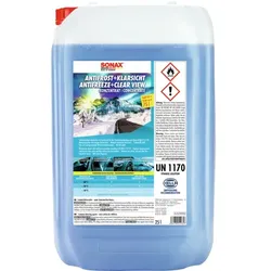 SONAX AntiFrost & Klarsicht Konzentrat 25 L bis -30 Grad Mit Citrusduft, für die Scheibenwaschanlage im Winter