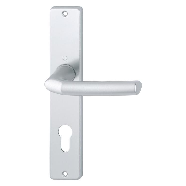 Hoppe Langschildgarnitur Birmingham 1117/202SP Aluminium F1 PZ 72 mm DIN links / rechts (Türschildgarnitur) (2533978)