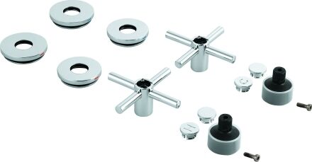 Grohe croix poignée Atrio 48406 48406000 2 pièces chromé