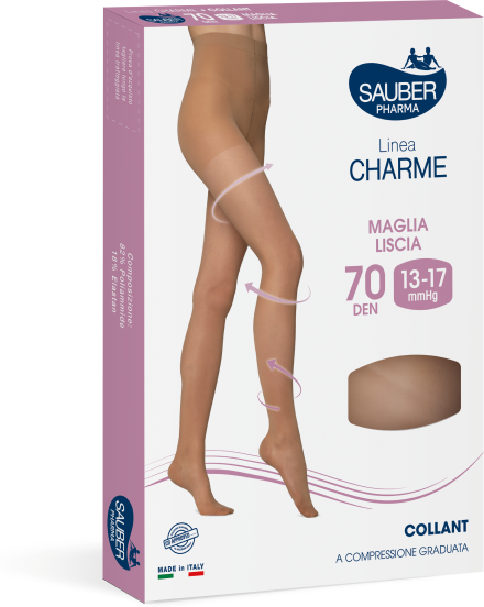 DESA PHARMA Srl Sauber Charme 70 Den Beige Tg. 4, 1 paio