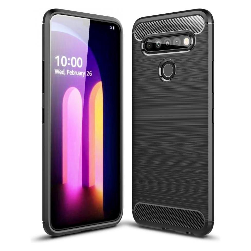 Screenguard LG K61 Hülle Carbon Brushed Soft TPU (LG K61) (00026398)
