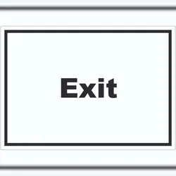 HB-Druck Exit Aufkleber mit Text Ausgang waagerecht A3 (297x420mm)
