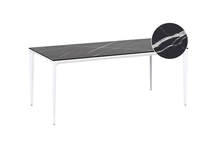 GARTENTISCH 180/90 cm Marmor Optik Schwarzer Marmor Sovareto