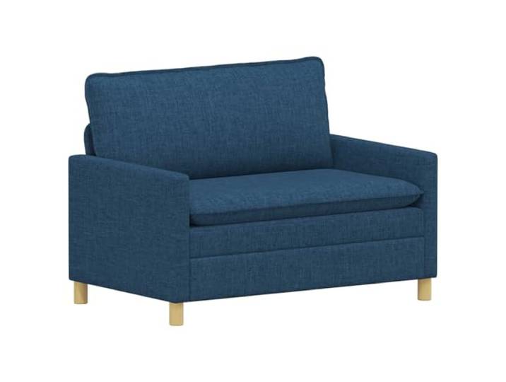 PUGYNBK Blaues Sofa aus Stoff und Metall, 126 x 81 x 87,5 cm Stoff und Metall, abnehmbare Kissen mit Reißverschluss, extra dicke Doppelschicht, flache Arme, Reinigung mit trockenem Tuch
