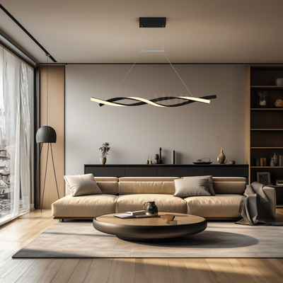 Wavey   Minimalist Pendant Light   Medium / Warm White (3000k)   Living Room Lighting   Indoor Lighting   MOD LIGHTING