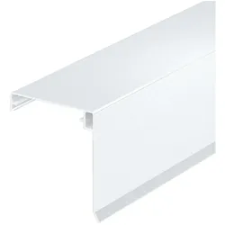 Wetterschenkel-Klemmdeckel Alu weiß - 60 mm breit 2500 mm
