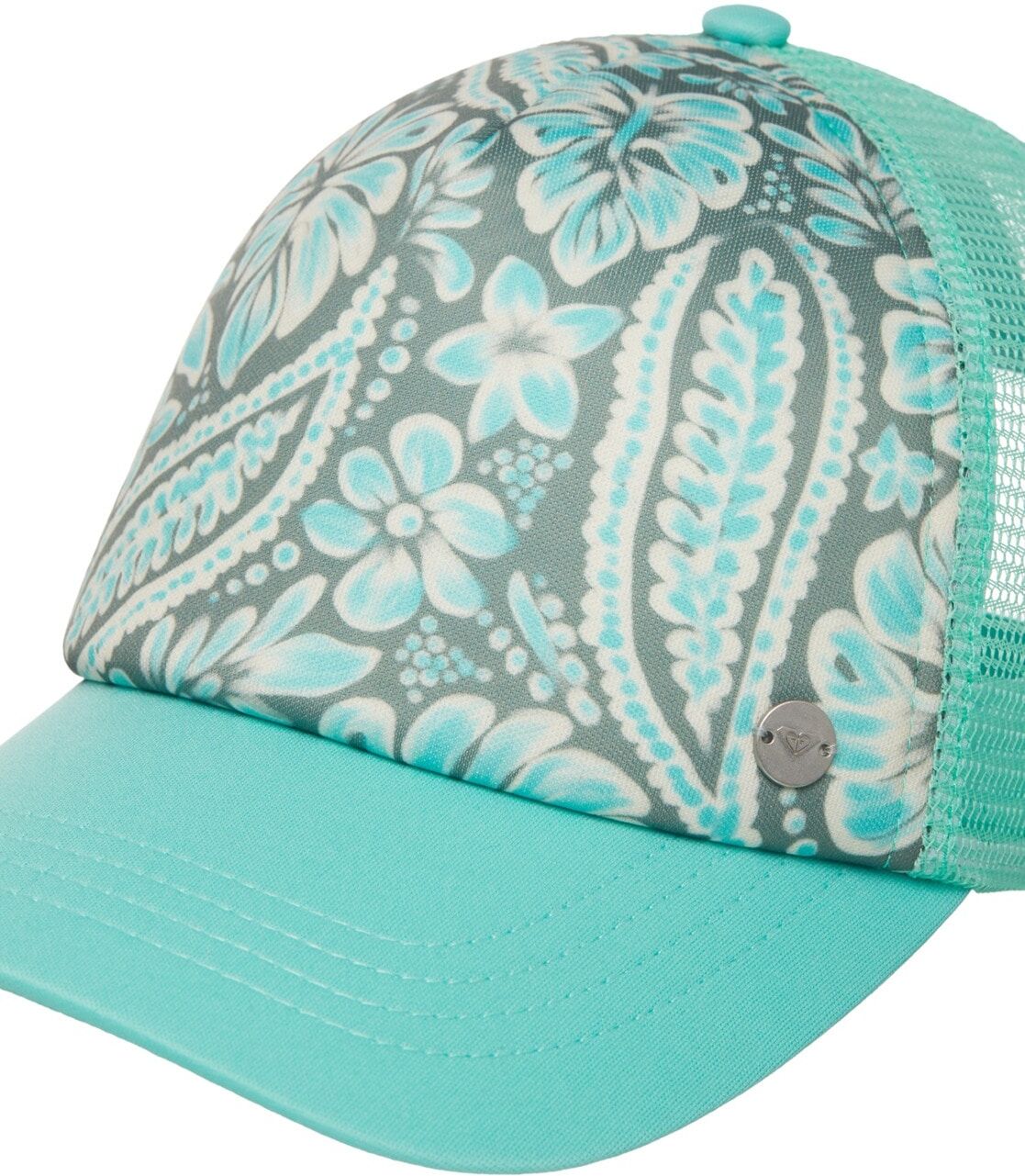 Trucker Cap ROXY "Beautiful Morning", Damen, grün (oil grün wildside paisley), Kunstfaser, Caps Trucker Cap oil grün wildside paisley Einheitsgröße