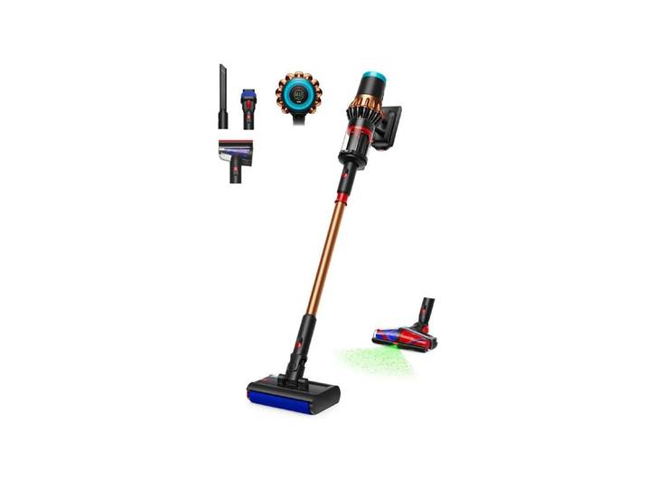 DYSON Akku-Hand-und Stielstaubsauger V16 (DS60) Piston Animal, 900W, bis zu 70 Minuten Laufzeit , gold (mattes schwarz, kupfer), B:25cm H:129,8cm T:25,9cm, Akkusauger, Haarentwirrungstechnologie, Akku-Hand-und Stielstaubsauger