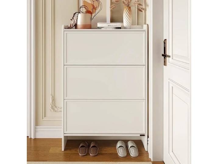 Étagère à chaussures organisateur meubles changement tabouret à chaussures minimaliste moderne armoires à chaussures crème vent maison casier armoires de salon