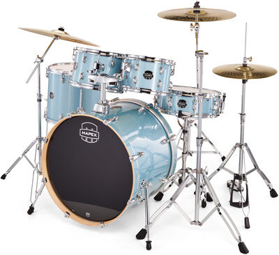 Mapex Venus 5295 Drum Set Bundle VJ Aqua Blue Sparkle