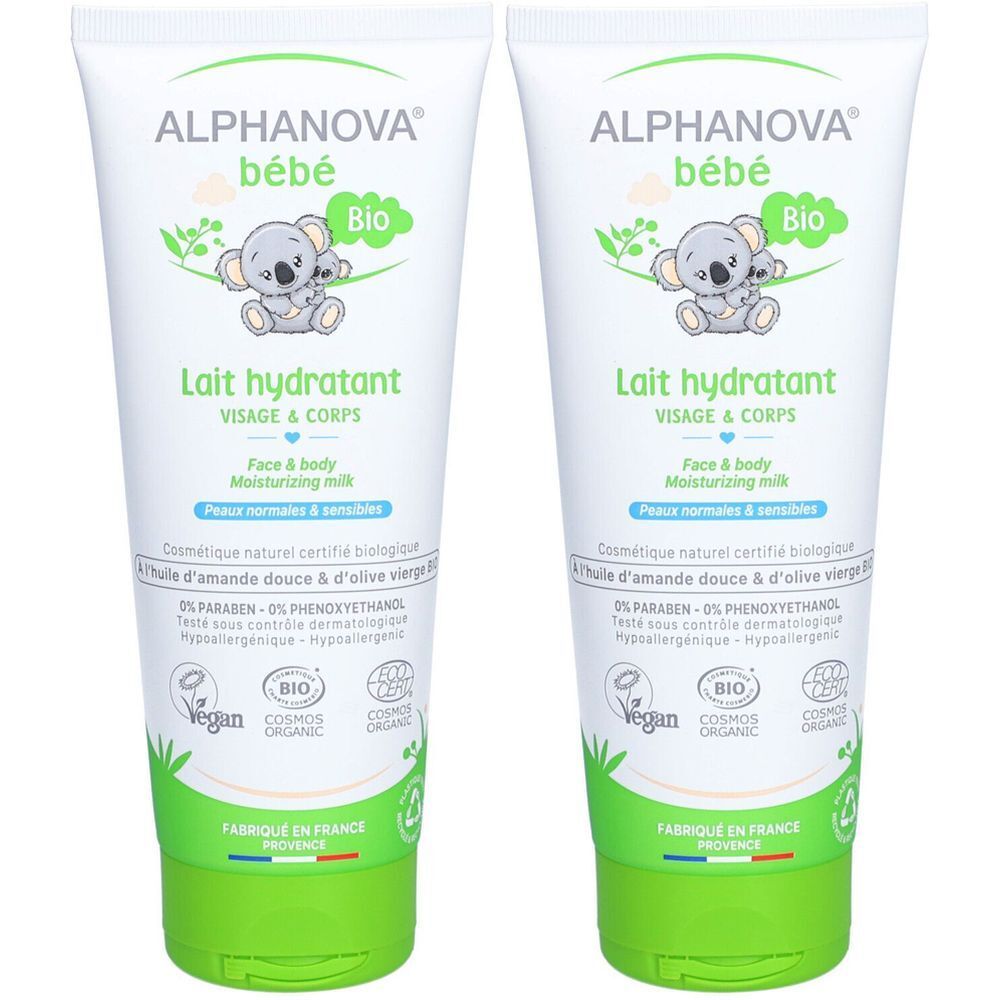 Alphanova BB Feuchtigkeitsmi Körper&Gesicht 200 ml x2 2x200 Gesichtsmilch