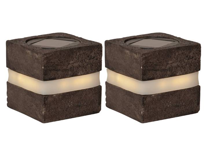 Star Trading Solar Decoration Stonecube Warmweiss, IP