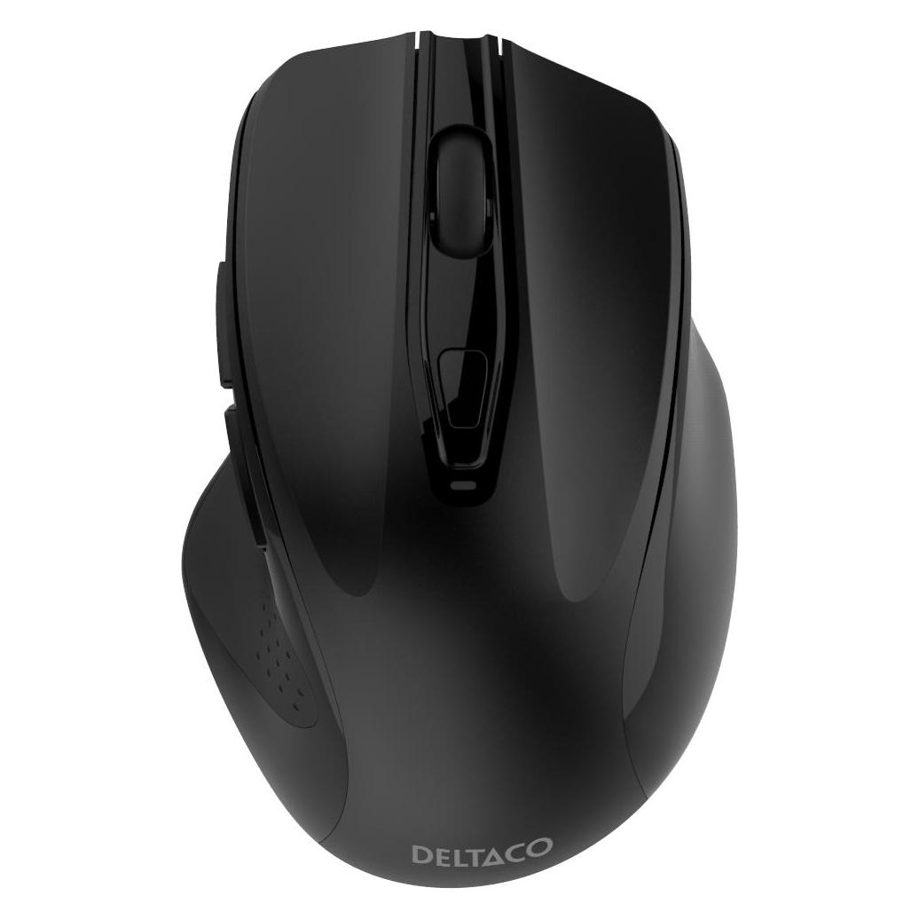 Deltaco OFFICE wireless, ergonomic, 1x AA, black (Kabellos) (MS-802)