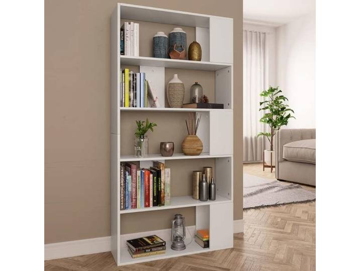 Bibliothèque-Meuble de Rangement Blanc Bois d'ingénierie 516446