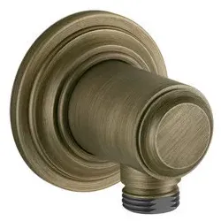Gessi Venti20 Wandanschlussbogen ohne Brausehalter, 1/2 Anschluss, Wandmontage, 65169713, Farbe: Messing Antik