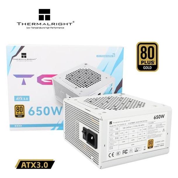 Thermalright TG S (Non-Modular) Weiss mit RGB LED-Beleuchtung - Netzteile - 650 Watt - 120 mm - 80 Plus Gold zert (650 W) (TR-TG 650S-W)