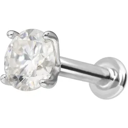 14 Karat Gold Labret mit Innengewinde MOISSANIT