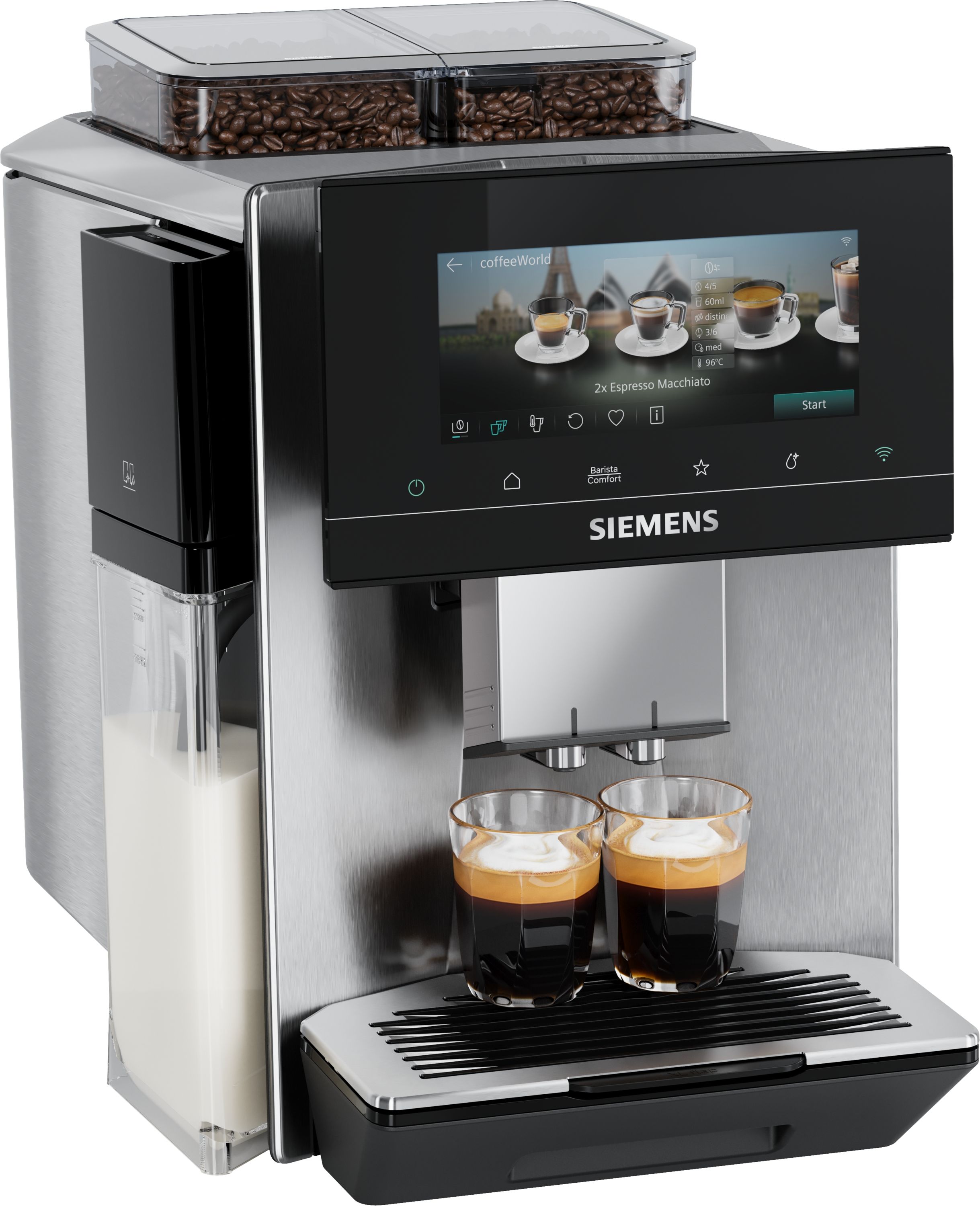Siemens EQ900 plus TQ927FZ3 iAroma Kaffeevollautomat 19 bar 2,3 l 270 g (stainless steel)